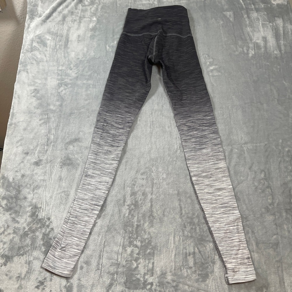 Lululemon Leggings Size 2 High Rise Ombre Space Dye Grey Black Full Length
